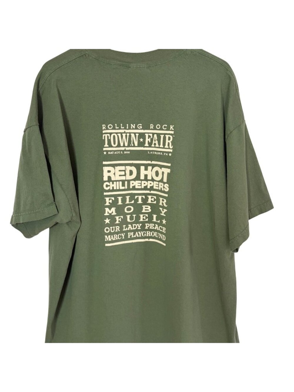 Vintage 2000 Red Hot Chili Peppers T Shirt XXL Rolling Rock Town Fair Latrobe PA